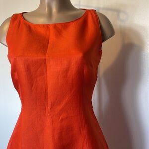 ROBERTO VERINO  Gorgeous  coral color size 6” Womens midi DRESS